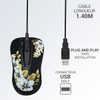 G-Cube GOA-6NG Mini Optical Mouse Black/Floral Theme