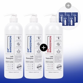 닥터방기원 [Dr. Bang Ki Won] Lab Hair Loss Shampoo 1L x 2 + Lab Treatment 1L + 5 Travel Sachets BEST Hair Care Set Collection