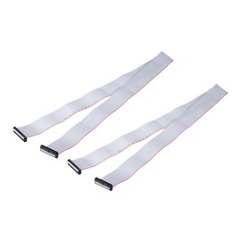 MECCANIXITY 2 Pcs IDC Flat Ribbon Cable, 2.54mm Pitch 42mm Width 100cm Long 34 Pin FC to FC Flat Ribbon Connector Jumper Wire for PC, LED Displays