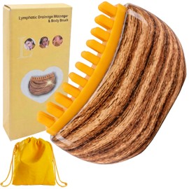 TwinWolf Lymphatic Drainage Gua Sha Face & Body Brush for Glowing Skin