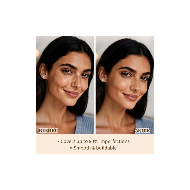 UCANBE Base de maquillaje y corrector 2 en 1, cobertura