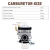 Kizut FG100 GX31 Carburetor for Honda FG100 Tiller GX22 GX31