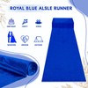 QueenDream Royal Blue Velvet Aisle Runner: 4.5FT x 20FT -