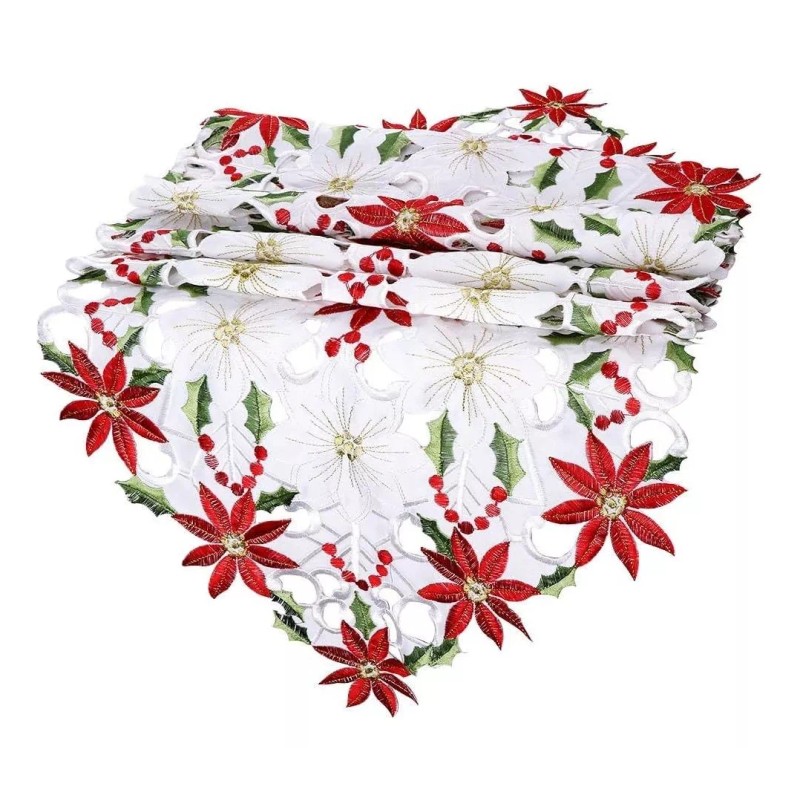 Camino De Mesa Bordado De Navidad Camino De Mesa De