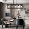 XILICON Kitchen Island Lighting Farmhouse Chandeliers Black 5 Light Modern