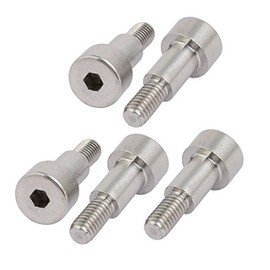 sourcing map M6 de 304 Stainless Steel Hexagonal Shoulder Bolts 8 mm Shoulder Diameter 12 mm Length Pack of 5