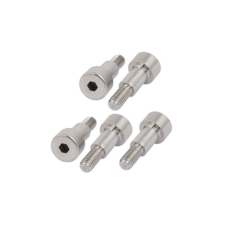 sourcing map M6 de 304 Stainless Steel Hexagonal Shoulder Bolts