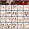 5” Christmas Snowman Face Stencils for Painting on Wood Reusable
