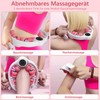 Dhnvcud Manuelles Cellulite Massagegerät, 360° Muskeltherapie Massagestab mit Abnehmbaren Rollengriffen