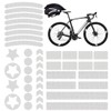 WeddHuis 42 Pieces Bicycle Rims Stickers Bicycle Reflectors Sticker Set