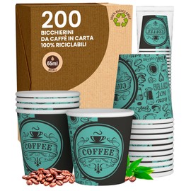 PubGreenCUP 200 Coffee Cups 65 ml PubGreenCUP Environmentally Friendly Biodegradable Disposable Cups Small Snack Hot Drinks
