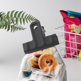 Bivethoi 10 Pack Black Metal Clips 2 Inch Large Hinge Clips, Big Chip Clips Bag Clips Food Clips Heavy Duty Photo Paper Clip, File Clamps Picture Binder Clips for Drawing Board Office Kitchen