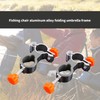 Crovakeu 2 pcs Fishing Chair Umbrella Clamp - Adjustable Stand