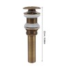 Bathroom Kitchen Sink Drain All Copper Pop Up Sink Drain
