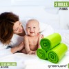 Greenland Biodegradable Diaper Pail Bags Compatible with Ubbi – Lemon