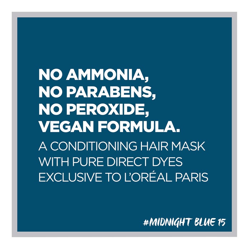 L’Oréal Paris Colorista Semi-Permanent Hair Color for Brunette Hair, Midnight