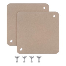 PATIKIL 2 Pack 9" Pottery Wheel Bats, 1/3" Thick Round Pottery Bat System, Pre Pin Holes 10" Apart with 1" Long Pin 304 Stainless Steel Screws for All Standard Pottery Wheels