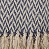 DII Modern Zig Zag Throw Blanket Woven Cotton, Hand-Knotted 2.5"