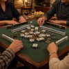 160-Tile 4-Layer Engraved American Mahjong Set with Blush Pink Mat