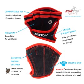 RUNTOP Workout Gloves Fitness Cross Training WODS Gym Yoga Exercise Grip Pads Weight Lifting Powerlifting Anti-Slip Barehand Strong Grips Palm Protect Men Women