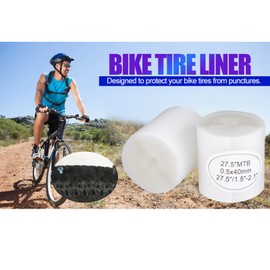 Joyzan Bike Tire Liners, Inner Tube Flat Protectors Bicycle Rim Liner Lightweight Protection Pad Puncture Proof Belt for Road Mountain Bike and BMX Bicycles Compatible with 700C 26" 27.5" 29" 2 PCS
