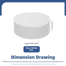 Glarks 1Pcs 25mm Wide 2m Long Faux Leather Strap, White Soft Flat Leather Strip Ideal for DIY Arts & Craft Projects, Traction Ropes, Bag Straps, Furniture