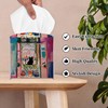Vintage Black Cat Pink Tissue Box Cover Square