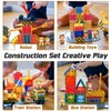 Magnetic Tiles Magnetic Construction Set with 2 Cranes Boys Toys