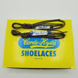 CORDO HYDE 2 PAIR Dark Oak 27 Inch WAXED DRESS SHOE  LACE STRING CORDO Hyde  USA 27" NOS