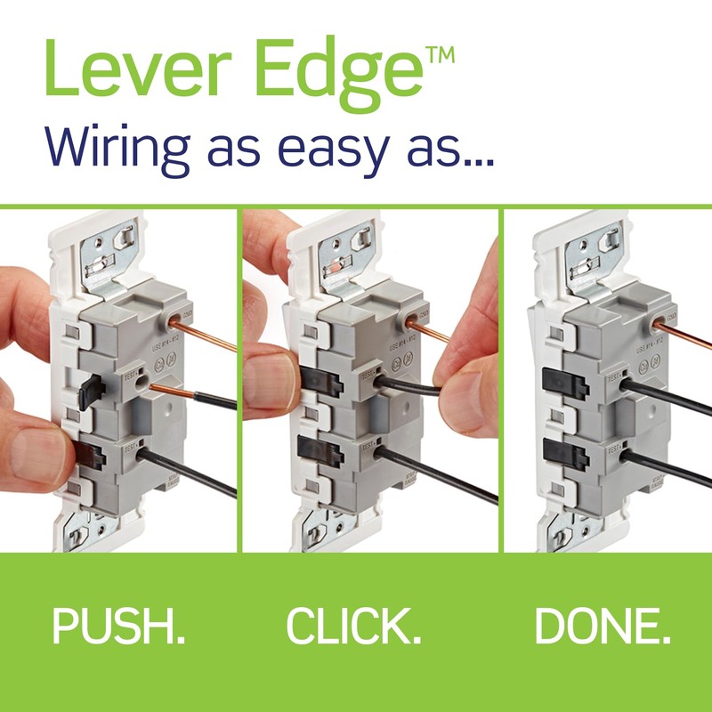 Leviton Lever Edge 15 Amp Single Pole Rocker Switch, 10-Pack,