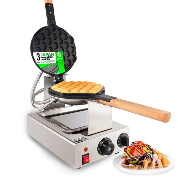 ALDKitchen Bubble Waffle Maker Machine | Egg Waffle Iron |