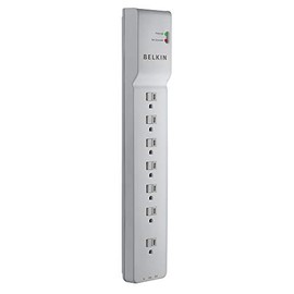 Belkin 7-Outlet Home and Office Power Strip Surge Protector with 6-Foot Power Cord, 2320 Joues (BE107200-06)