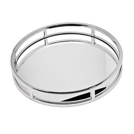 Godinger Round Aspen Gallery Tray, 13"