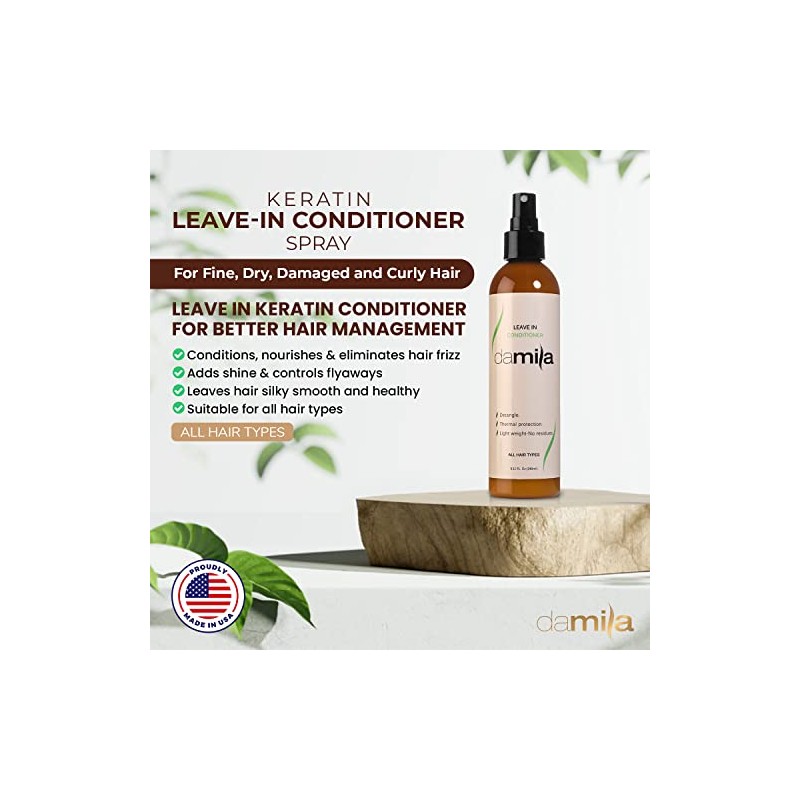 Keratin Leave In Conditioner - Repairs and Provides Thermal and