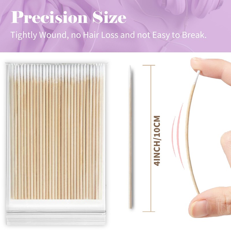 200PCS Pointed Cotton Swabs - Precision Tip Cotton Swabs -
