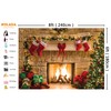 WOLADA Christmas Fireplace Backdrop Christmas Backdrops for Photography Christmas Photo