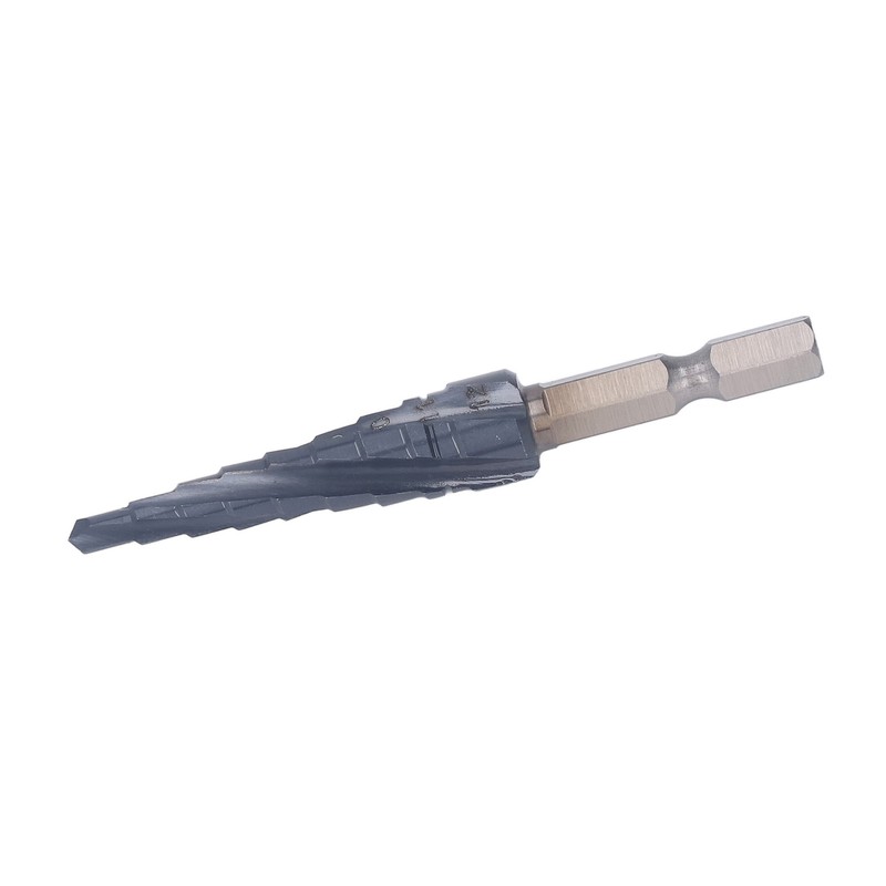 Spiral Grooved Step Drill Bit 4mm to 12mm Step 1/4in