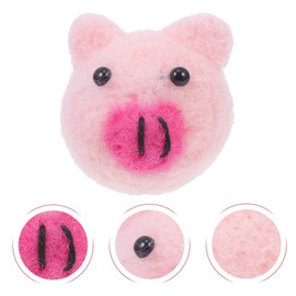 Operitacx 10 Pack Wool Felt Pig Decors DIY Craft Kit Felt Wool Pig Charms for Hair Band Flowers Headdress Decor