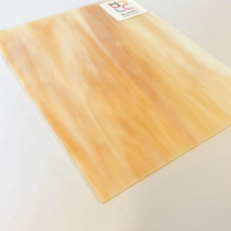 Wissmach Stained Glass Sheet : Light Amber, Wisspy Opal by