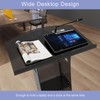 DigDozer Acrylic Podium Stand with Storage Shelf,Segmented Black Lecterns &