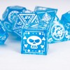 Cusdie 7-Piece Sharp Edges DND Dice Set with Pirate Design
