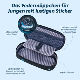 GMT for Kids Pencil Case, Spaceship, Spaceship-themed, cartoonish