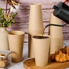 LITOPAK 100 Pack 16 oz Kraft Paper Cups, Disposable Coffee