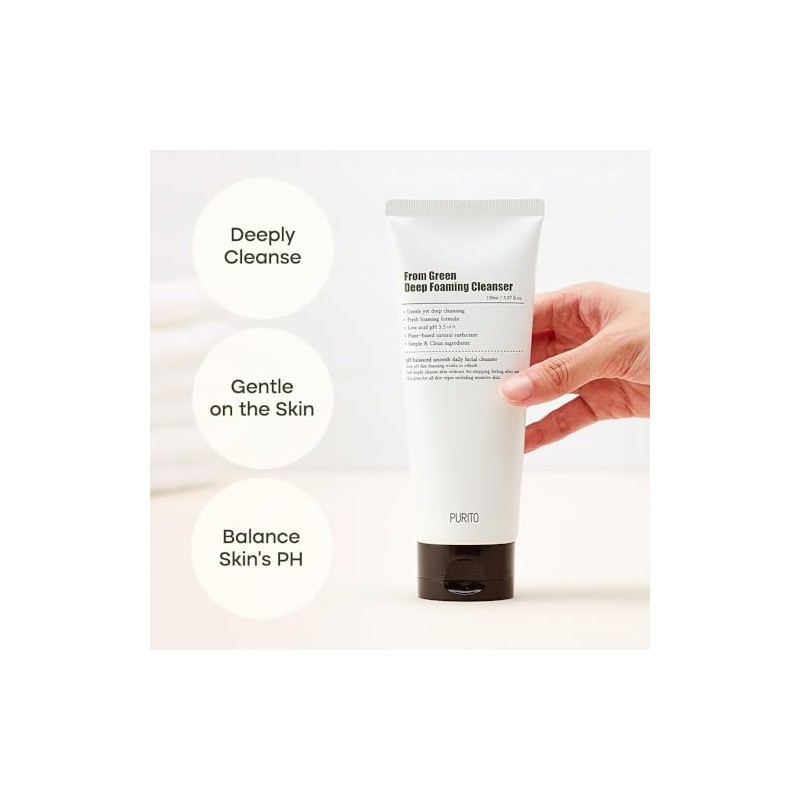 PURITO From Green Deep Foaming Cleanser 5.07 fl oz, pH