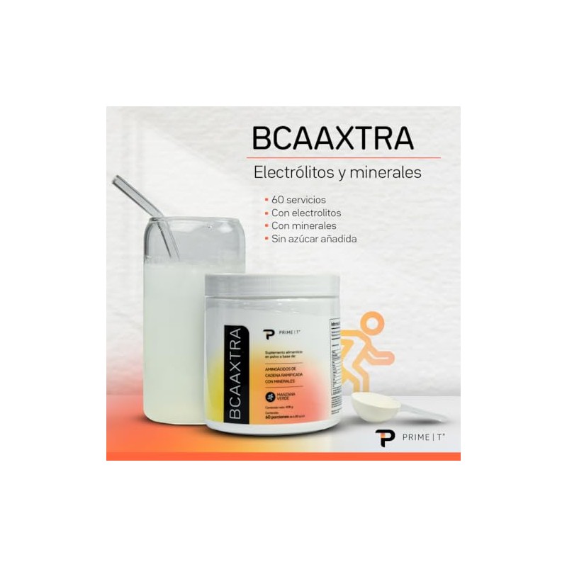 Primetech Aminocidos BCAA-X-TRA de origen vegetal fermentados con agua de