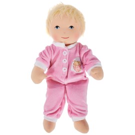 Heless 90 - Stoffpuppe Baby Lotti mit kuscheligem Strampler, ca. 32 cm große Weich-Puppe zum Kuscheln, Spielen und Liebhaben