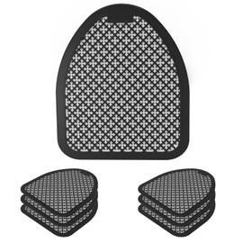 TheMadFox Urinal Mats 6 Pack,Commerical Urinal Mats for Men Bathroom,Water Absorption Deodorization Urinal Pads,Disposable Non-Slip Urinal Floor Mats for Men’S Bathroom, 17.5" x 20.7",Black