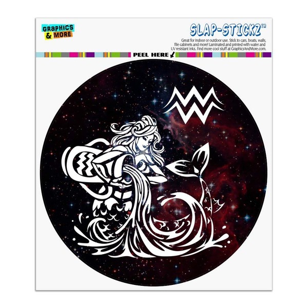 Aquarius Water-Bearer Zodiac Sign Horoscope in Space Automotive Car Window