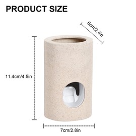 PACIOCEAN Automatic Toothpaste Dispenser with Wall Mounted Hands Free Toothpaste Squeezer， for Kids and Adult，Bathroom Washroom