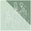 Large 460mm 'Religious Three Wise Men' Clear Static Window Cling